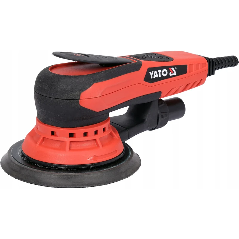 Yato Exzenterschleifer, 150 mm, Leistung 350 W, Drehzahl 4000–10000 U/min, Kabellänge 3 m, Anschlussmöglichkeit für einen Staubsauger, YT-82206