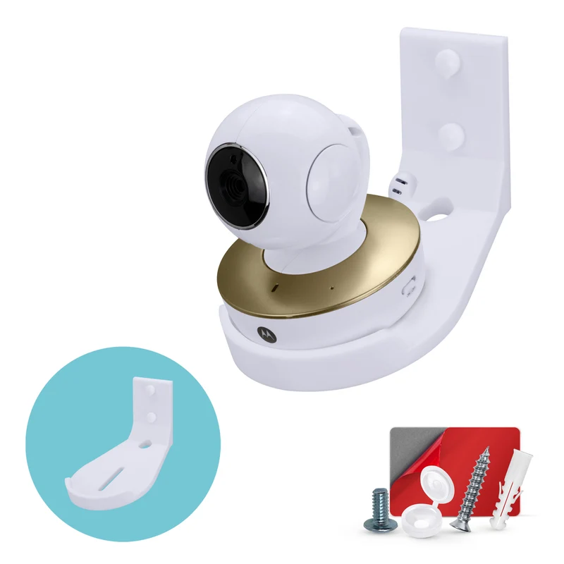 Neigbare Wandhalterung für Babyphone und Sicherheitskameras für Eufy, Wyze, Wansview, Blink, TP-Link, Ring und mehr – Klebe- und Schraubmontage, einfach zu installierende Halterung (W07)