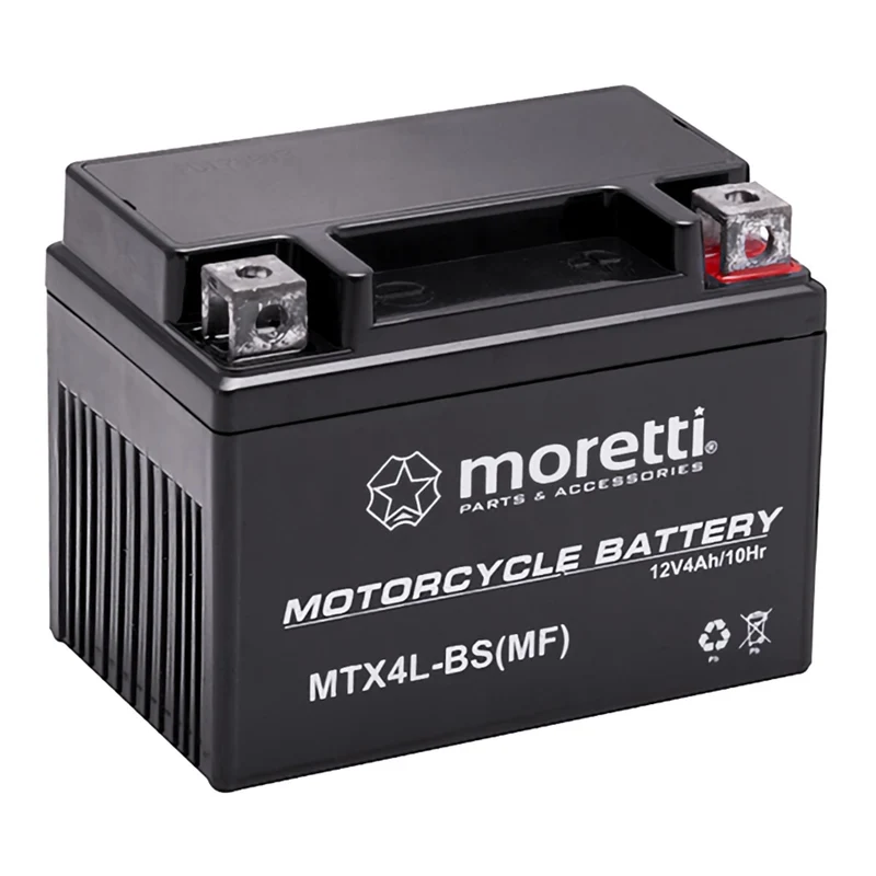 Moretti-Batterie, 12 V, 4 Ah, AGM (Gel), Startstrom 50 A, AKUYTX4L-BSXMOR000