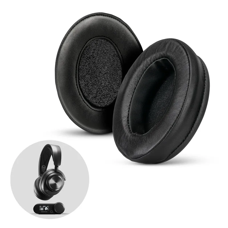 Ohrpolster aus Lammfell für Steelseries Arctis Nova Pro Wireless, Nova Pro Omni & Nova Elite Kopfhörer – Memory-Schaum mit weichem Echtleder