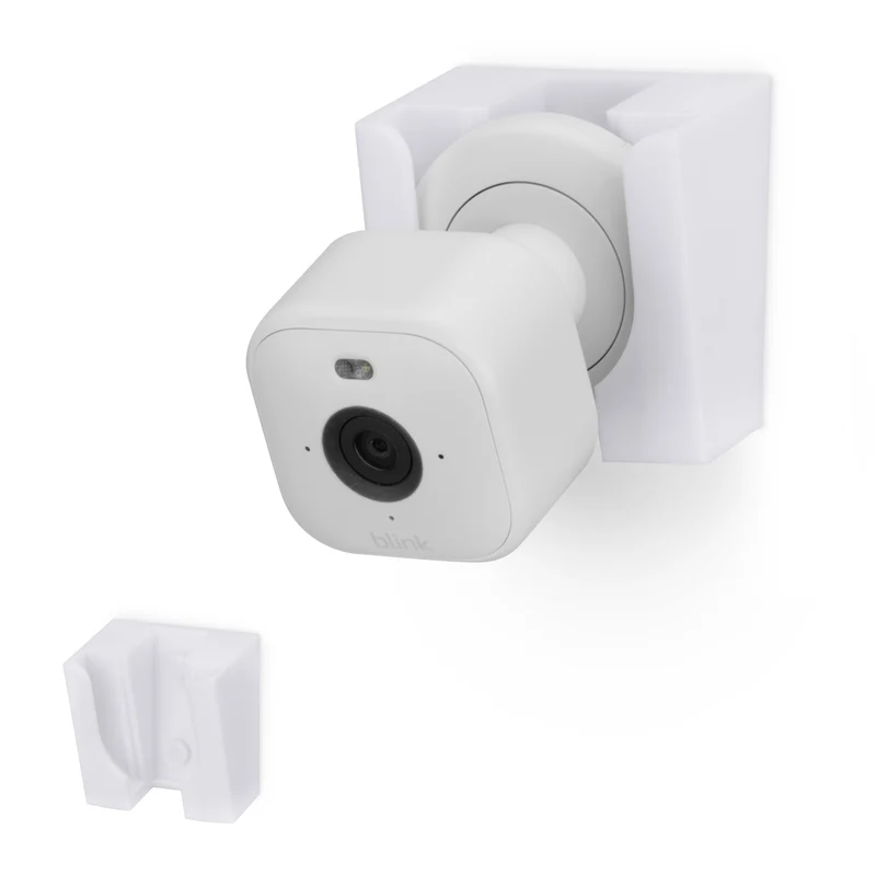 Schraubenlose Wandhalterung für Blink Mini 2K+ & Blink Mini 2, einfach zu montierende Halterung, abgewinkelt für bessere Sicht, optional mit Schraubbefestigung