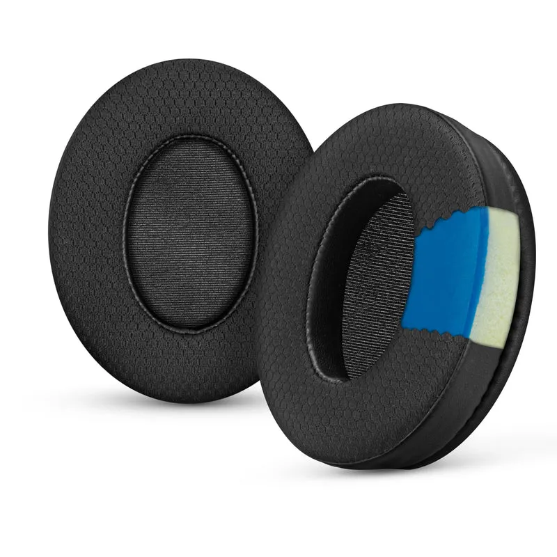 Hybrid-Ohrpolster für HyperX Cloud 1, 2/2 Wireless, Core, Flight/Flight S, Alpha/Alpha S Headsets und mehr, weiches, atmungsaktives Gewebe, kühlendes Gel, zusätzlicher Komfort, langlebig und langlebig