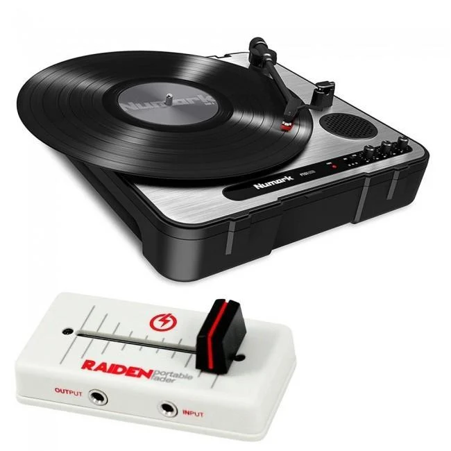 Numark PT01 USB with VVT-MK1 Fader in Off White & Red