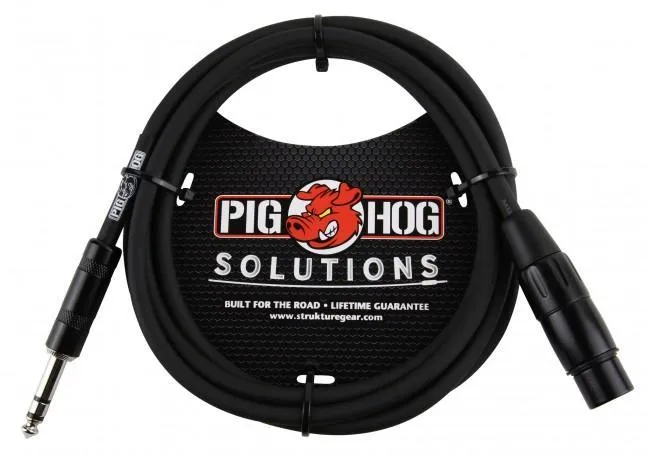Pig Hog PX-TMXF6 6' TRS Male to XLR Female Balanced Cable