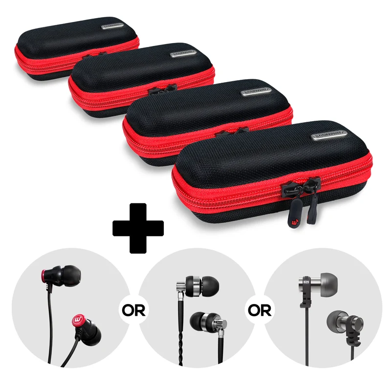 Breite Kopfhörerhülle XNUMXer Pack + zufälliger Satz Ohrhörer - Bundle Deal