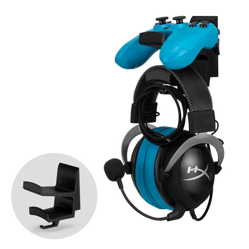 Der Storio - Gamecontroller & Kopfhörer-Wandaufhänger - Universelle Klebehalterung, keine Schrauben oder Unordnung