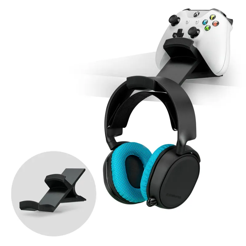 Titan - Desktop-Kopfhörer- und Gamecontroller-Aufhänger - Xbox, PS5/PS4, PC-Universal-Gamepad-Halter, keine Schrauben oder Unordnung
