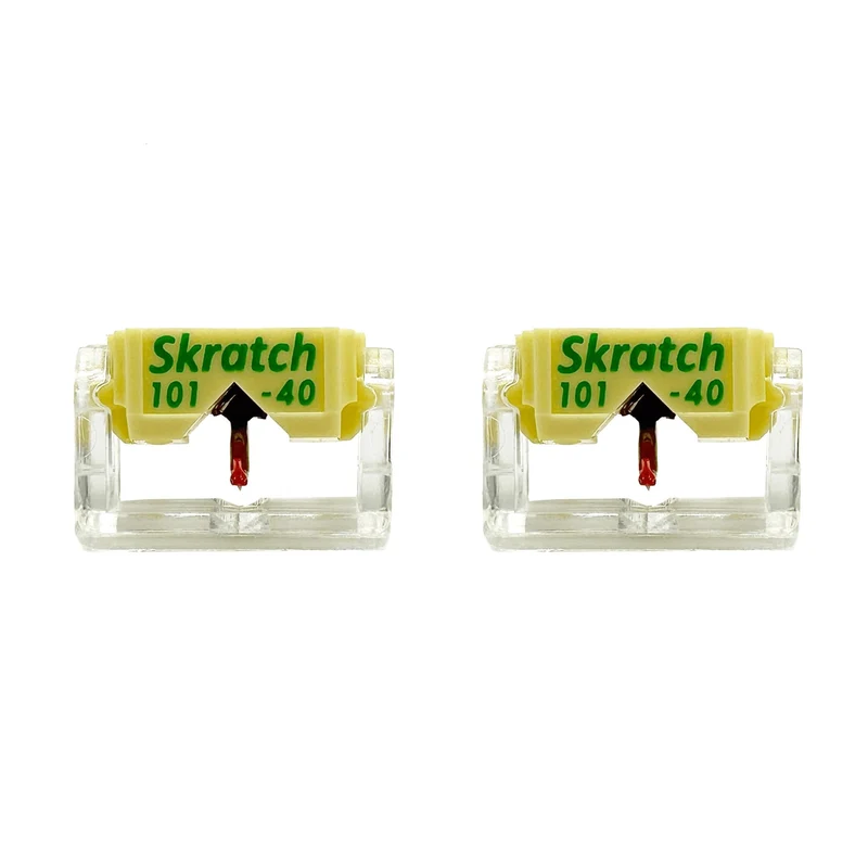 Jico J-AAC0895 2-Pack Skratch 101-40 Replacement Stylus for JICO J44A 7, J44D, IMPACT, Shure M44-7 and M44G