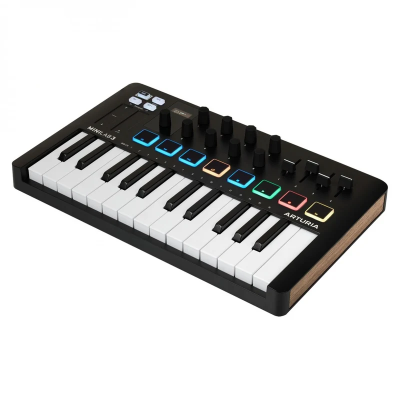 Arturia MiniLab 3 Compact MIDI Keyboard and Pad Controller (Black)