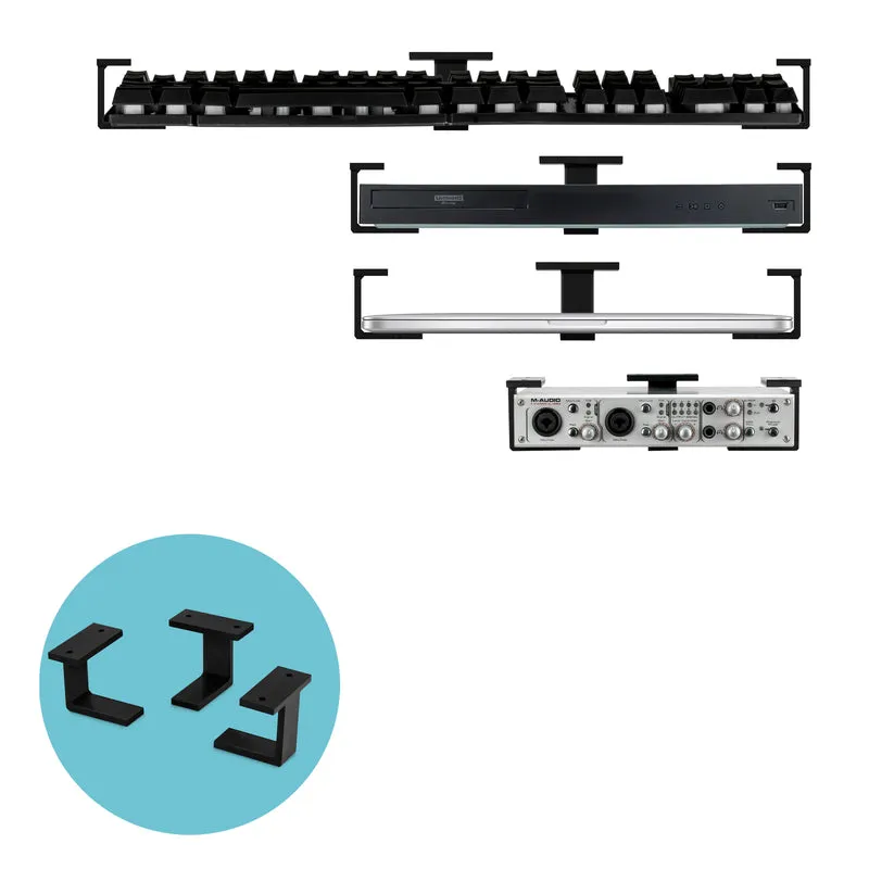 Laptop-Halterung unter dem Schreibtisch, zum Einschrauben, Geräte bis zu einer Dicke von 1.7 Zoll, für Laptops, Macbook, Router, Surface, iPads, Tablets und mehr