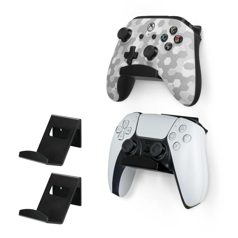 Controller-Halterung aus Metall, Wandhalterung für Xbox, PS5, PS4, PC und mehr Gaming-Zubehör, Klebstoff und Schraube, universelle Passform