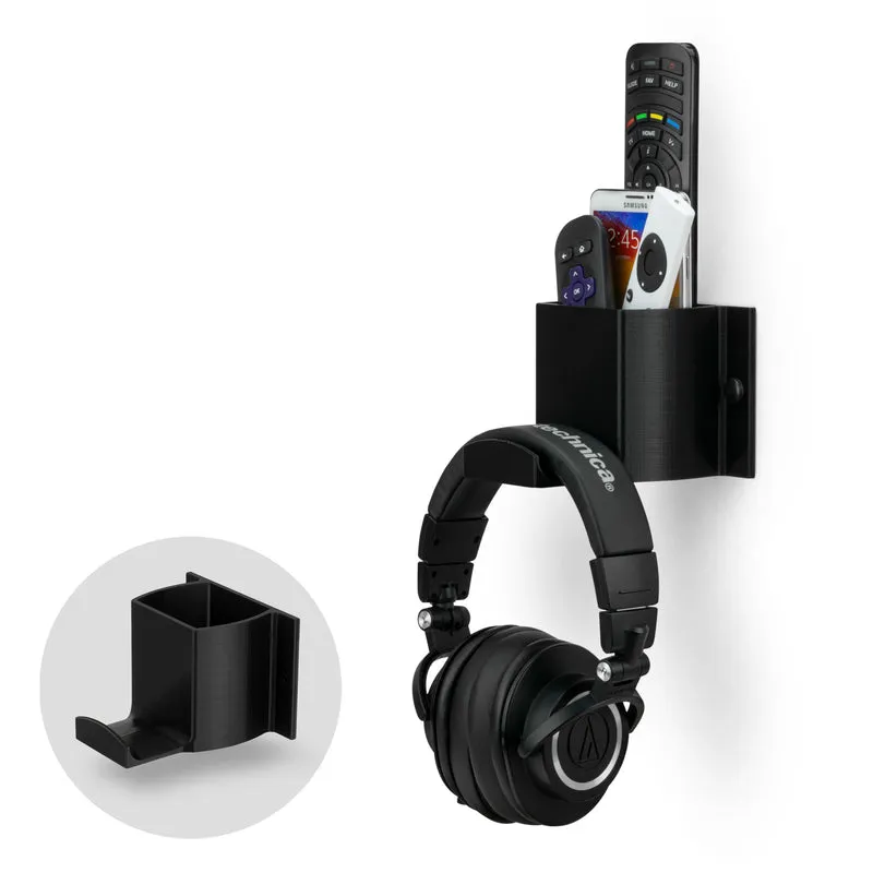 Elephant HP Kopfhörer- und TV-Fernbedienungs-Wandhalterung/Telefon, Zubehör-Aufbewahrungs-Organizer, Universal-Headset-Aufhänger