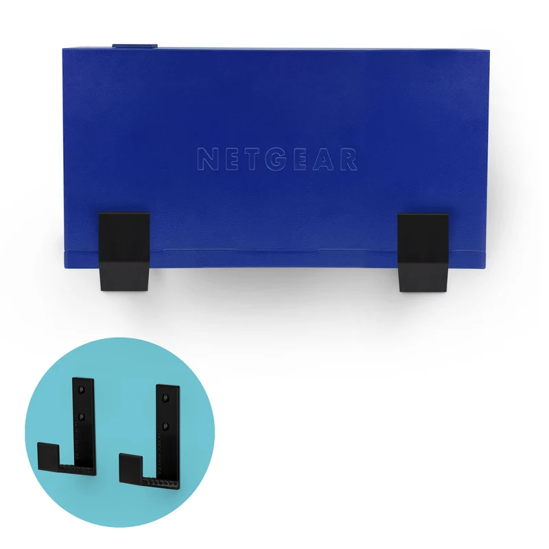 2.5 cm Kabelbox Wandhalterung, selbstklebend und schraubbar, für Router, Laptops, Modem, Mesh-WLAN, Apple TV, Netzwerk-Switch und mehr