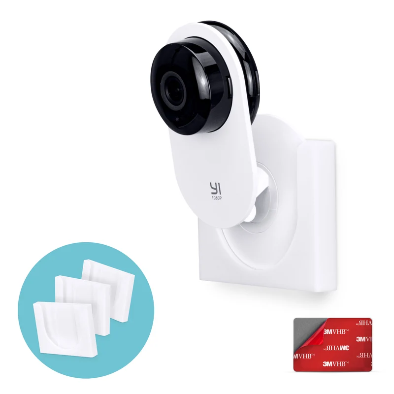 Wandhalterung für YI Home (3er-Pack) Sicherheitskamera – selbstklebende Halterung, problemlose Halterung, starkes 3M-VHB-Klebeband, keine Schrauben, saubere Installation (weiß)