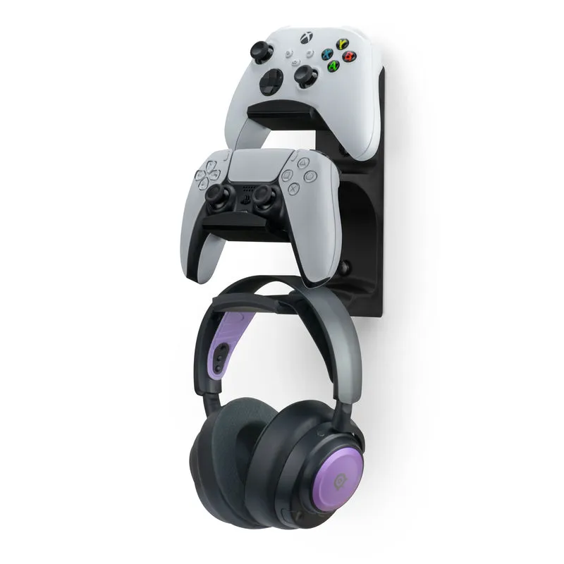 The Behemoth – Dual-Game-Controller und Kopfhörerständer, Wandhalterung – entworfen für alle Gamepads und Headsets