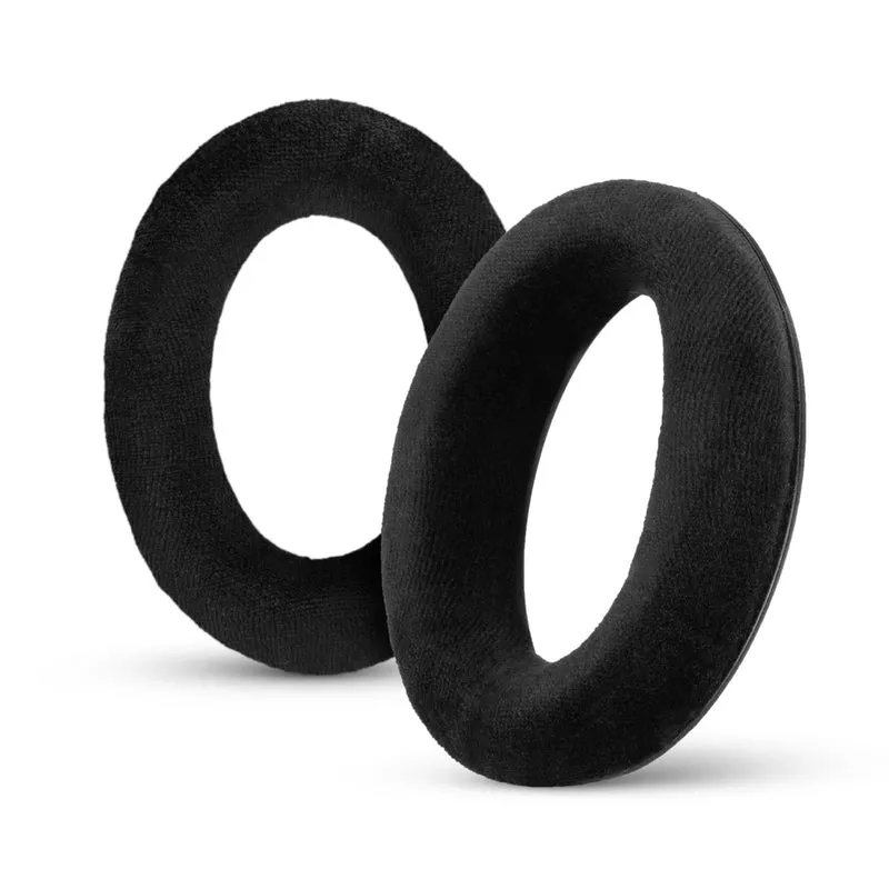 Ersatz-Ohrpolster für Sennheiser HD598 (CS/SE/SR), HD599, HD558, HD518, HD595, HD569, HD579, HD560S, HD555, HD515, HD559 Kopfhörer, Veloursschwarz