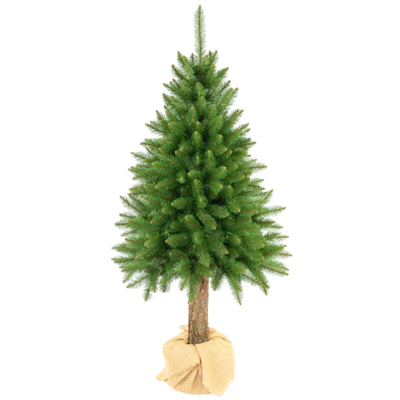 Premium-Fichten-Weihnachtsbaum am Stamm, 220 cm, dicht und naturgetreu, Damich