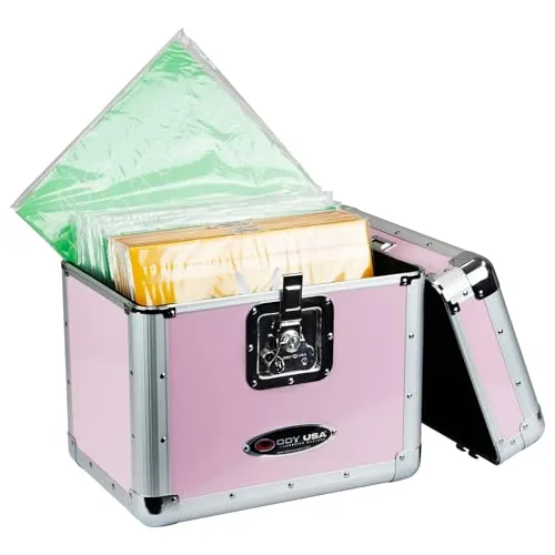 Odyssey Krom Series Pink Record / Utility Case For 70 12" Vinyl Records Lps