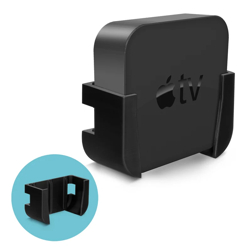 Apple TV 4K & HD selbstklebende Wand- & TV-Halterung – keine Schrauben oder Unordnung