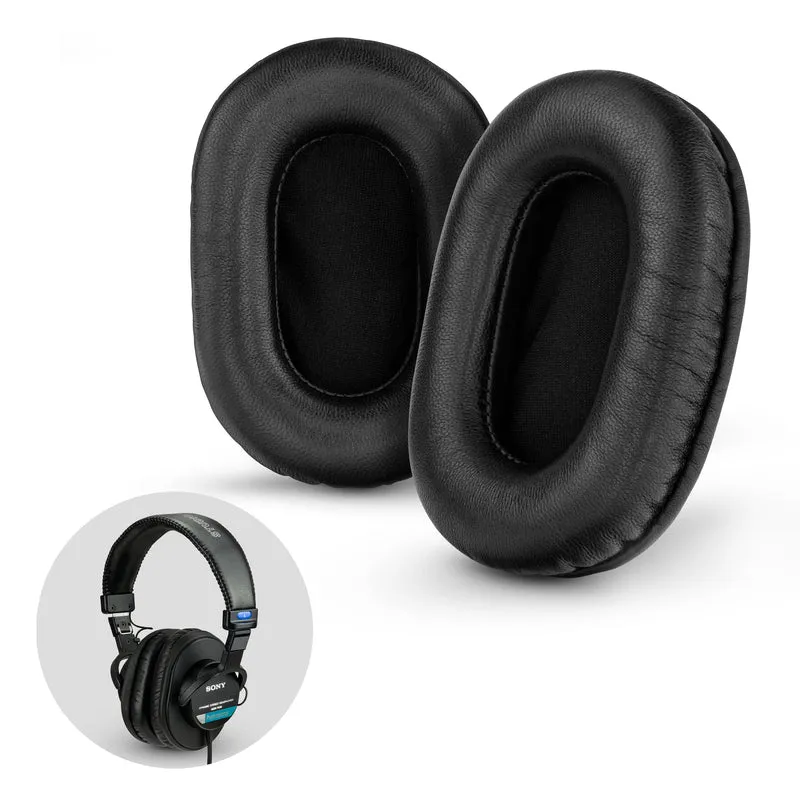 SONY MDR-7506 SCHAFFELL-Leder-Ersatz-Premium-Ohrpolster - Auch geeignet für V6, CD900ST-Kopfhörer