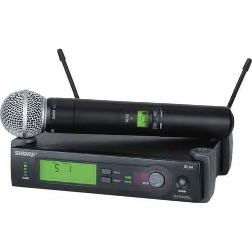 Shure SLX24/SM58 Wireless Handheld Microphone System with SM58 Capsule (H5: 518 to 542 MHz)
