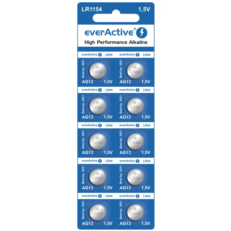 10x G13 LR44 Alkaline Batterie Mini everActive Knopfbatterien
