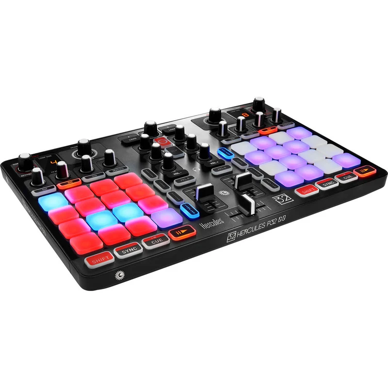 Hercules P32 DJ Controller with High Performance Pads