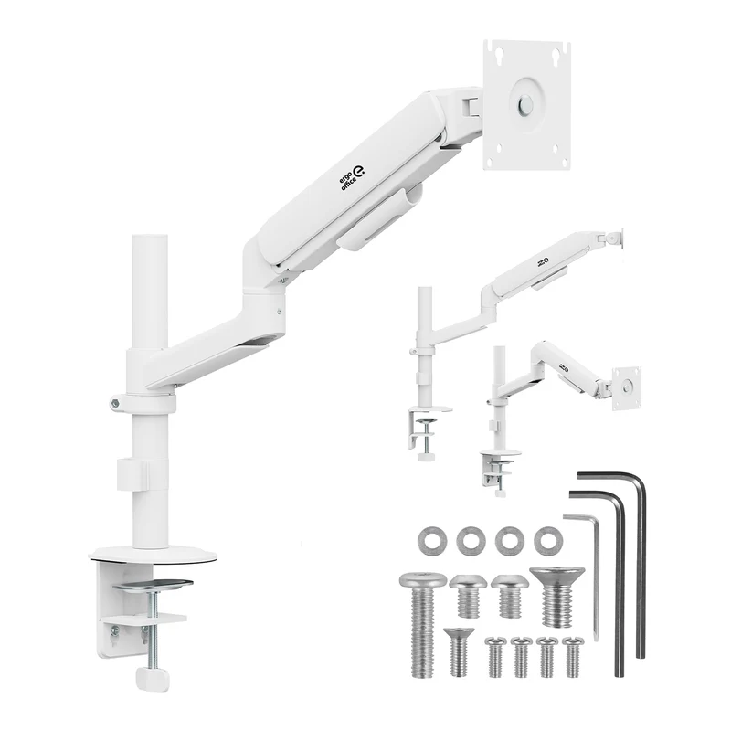 Ergo Office Monitorhalterung/-aufhängung, Gasfeder, 17"–32", 1–10 kg, mattweiß, max. VESA 100×100, ER-691 W