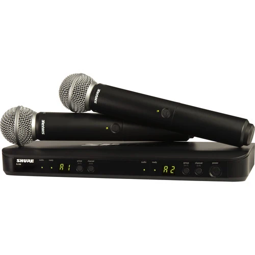 Shure BLX288/SM58 Dual-Channel Wireless Handheld Microphone System with SM58 Capsules (J10: 584 to 608 MHz