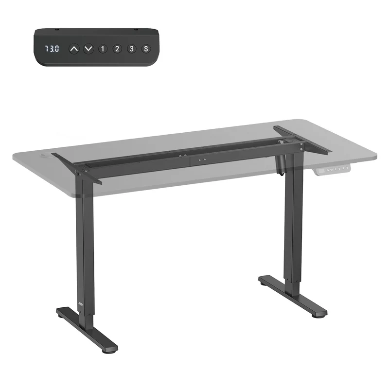 Ergo Office elektrisch höhenverstellbarer Schreibtisch, max. Höhe 1160mm, max - 80 kg, ohne Tischplatte, schwarz, ER-400 B