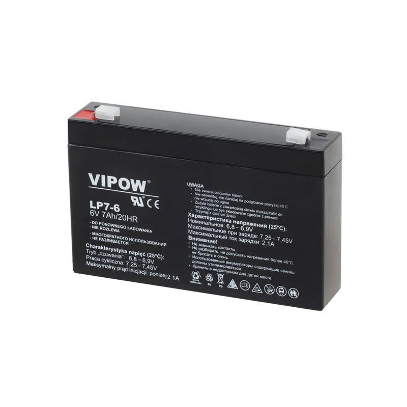 Vipow wartungsfreie 6V 7Ah Gel-Batterie für UPS