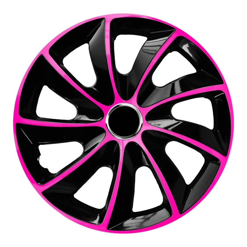 Radkappen Radzierblenden Radblenden - 4 Stück Komplettset - NRM EXTRA STIG - Rosa/Schwarz - 14" Zoll