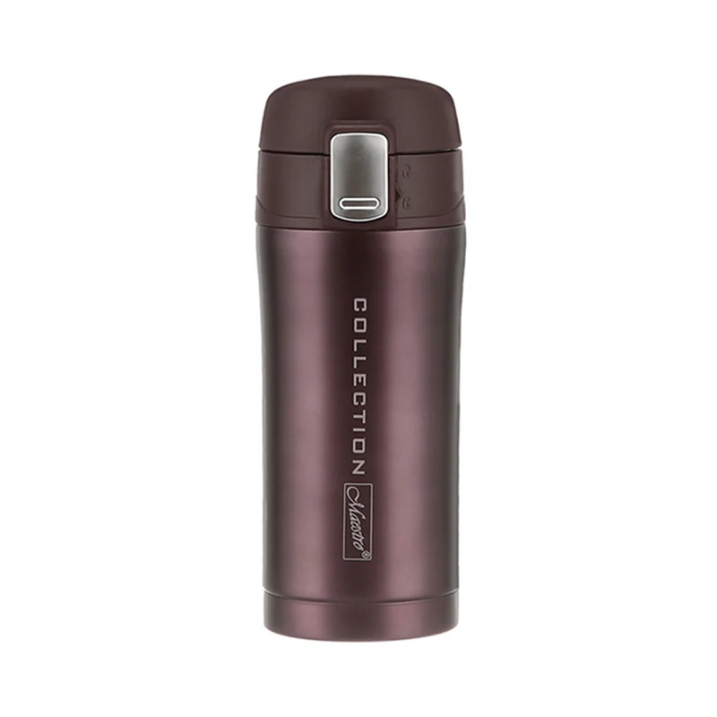 Reisebecher Thermobecher Isolierbecher Hochwertiger Edelstahl (0,45L, Braun)