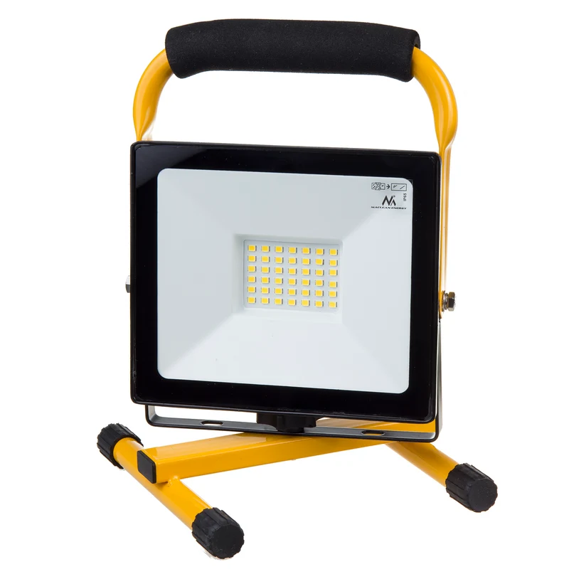 LED Flutlicht Strahler LED (Kaltweiß 6000K, 50W) +Bodentänder
