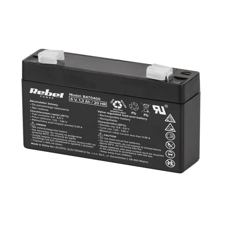 Batterie Gel Akku 6V 1,3Ah Ersatzakku 97 x 24 x 51 mm