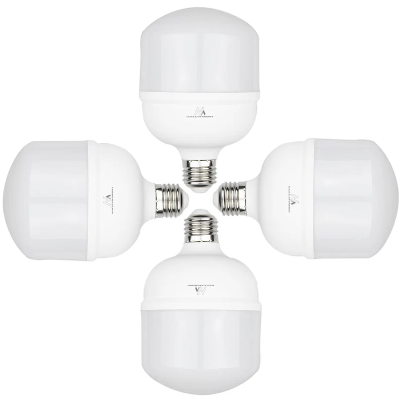 4x Maclean LED-Glühbirne, E27, 48W, 220-240V AC, Neutralweiß, 4000K, 5040lm, MCE304 NW