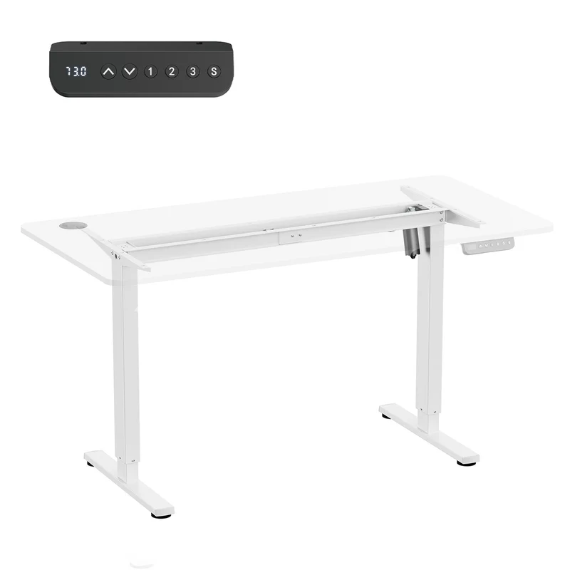 Höhenverstellbarer elektrischer Schreibtisch Ergo Office, max. Höhe 1160mm, max - 80 kg, ohne Tischplatte, weiß, ER-400 W