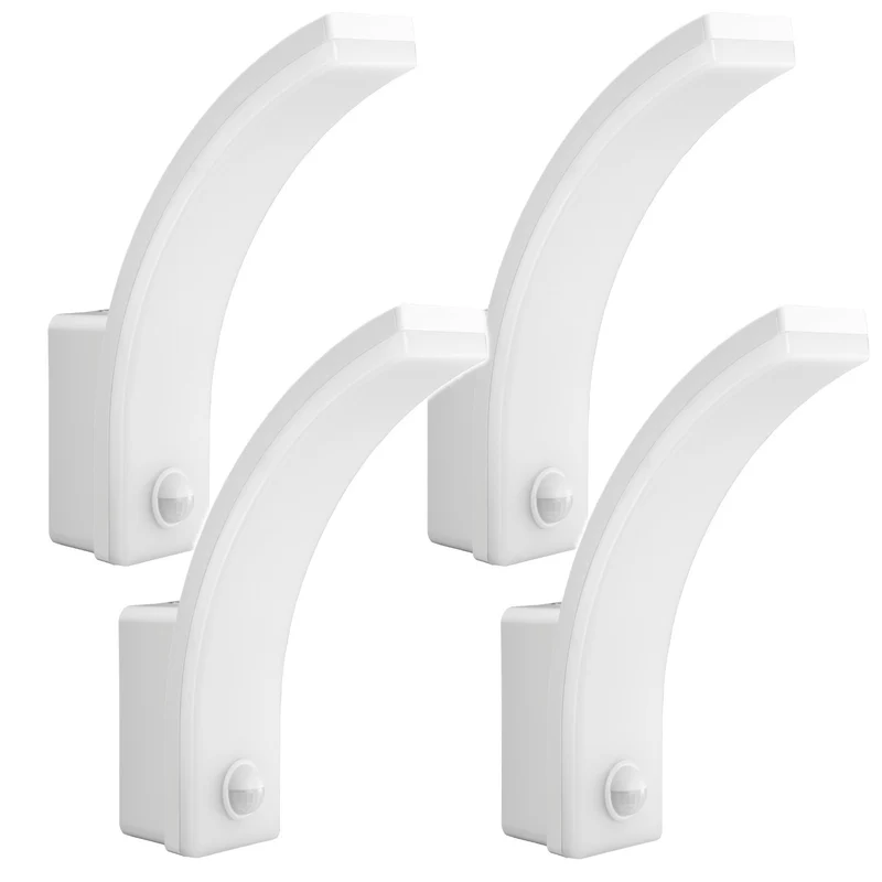 Maclean Bewegungsmelder LED-Lampe, PIR-Bewegungsmelder, weiß, 20W, IP65, 2000lm, neutralweiß (4000K) MCE512 W, 4 Stück