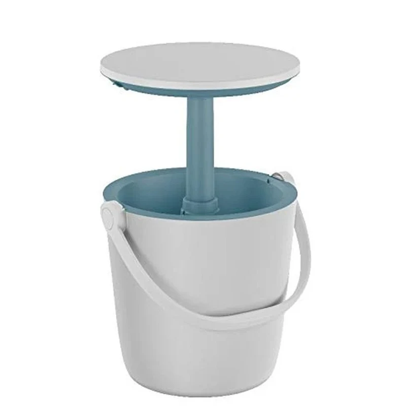 Cooler Kühltisch, ideal für Partys und Grillabende Curver Outdoor Tisch Kühlbox cool bar weiß und blau