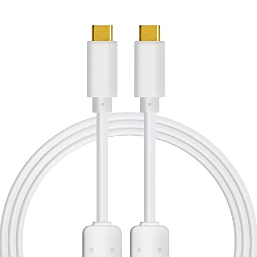 DJ TechTools Chroma Cables: Audio Optimized USB-C to USB-C Cable (White)