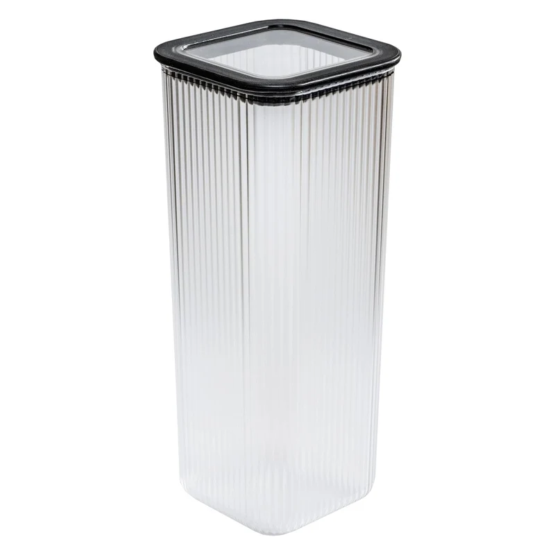 Branq Küchenbehälter, für Lebensmittel, 2,38 l, transparent mit schwarzem Verschluss, Neroli
