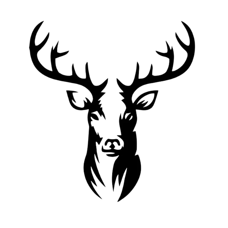 Durchbrochenes Bild, 3D Wanddekoration, 3D Bild "Hirsch" 70x65cm schwarz