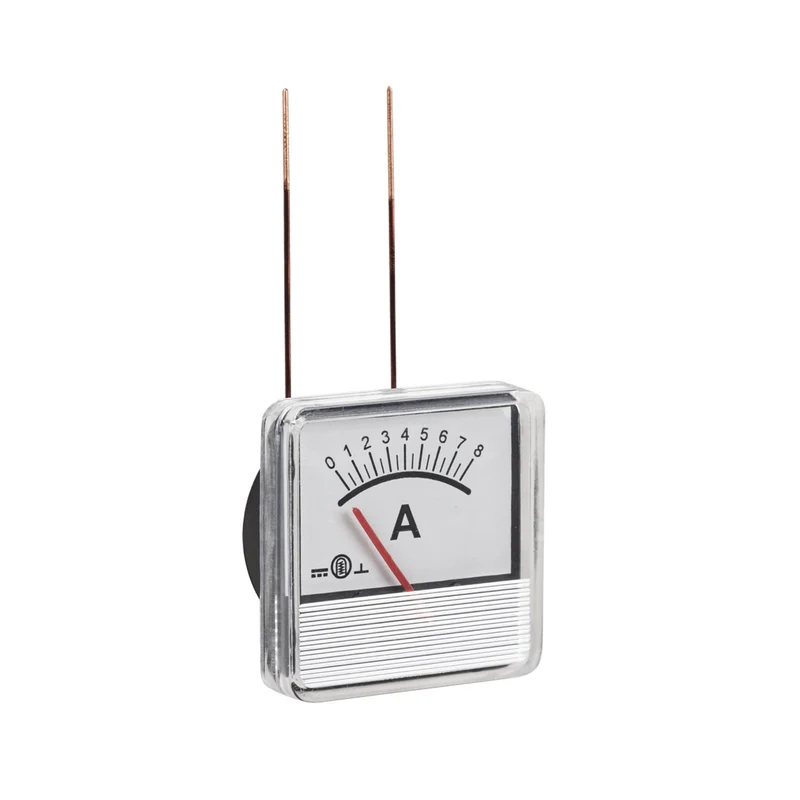 Analoges Amperemeter 8A WP08 quadratisch zur Messung von Gleichstrom