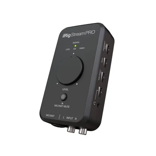 IK Multimedia iRig Stream Pro Ultracompact 4x2 Audio Interface for Computers, Smartphones, and Tablets