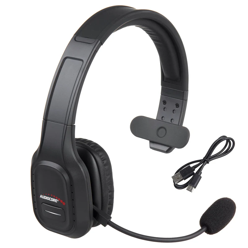 Bluetooth Headset mit Noise Canceling Mikrofon - Over-Ear Kopfhörer - Kompatibel mit Google Assistant & Siri