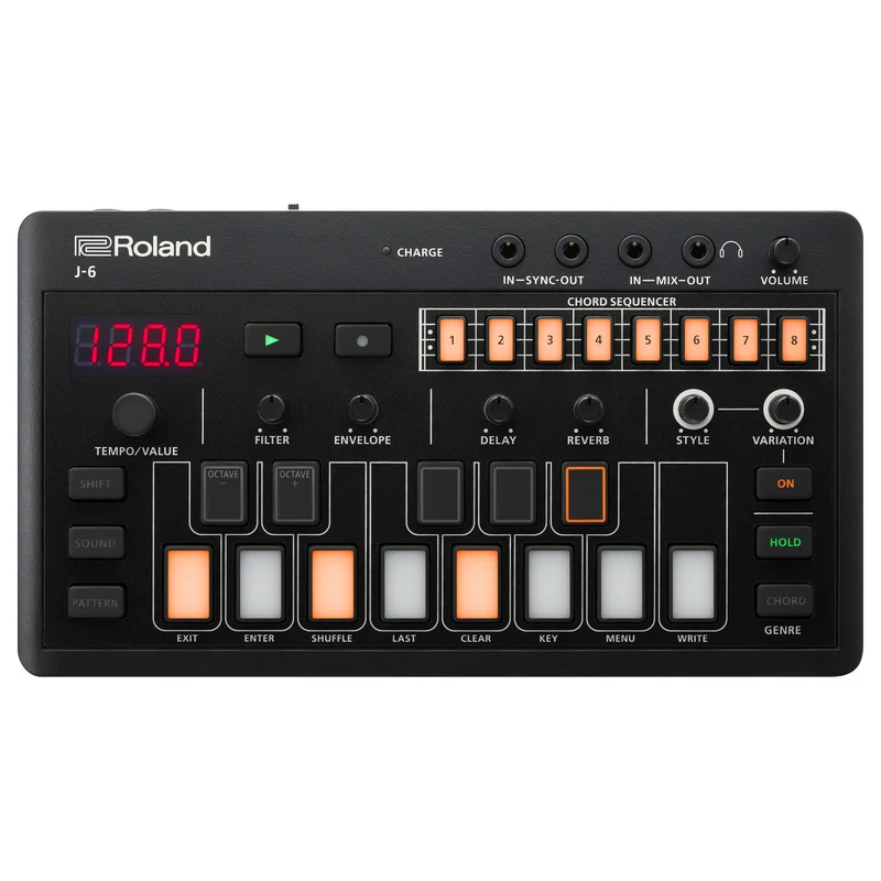 Roland AIRA Compact J-6 Portable Song Creation Machine with Professional Sound and Features | JUNO-60 Synth Engine & Presets | Chord Sequencer | Effects