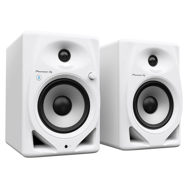 Pioneer DJ DM-50D-BT-W 5-inch Desktop Active Monitor Speaker Pair with Bluetooth - White