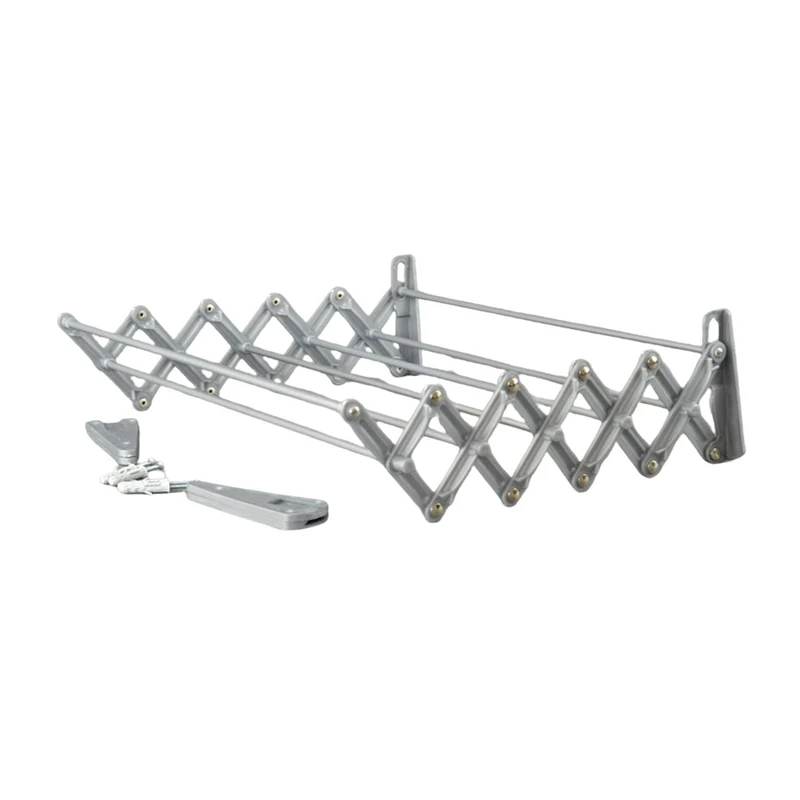 ABJ Wäschetrockner, wandmontiert, klappbar, grau, 100 cm