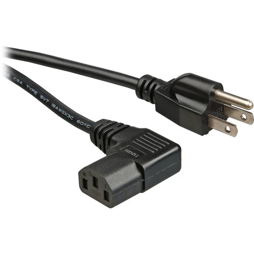 Hosa Technology PWC-282 Grounded Edison AC (NEMA 5-15) to Right-Angle IEC C13- 8'(2.4 m)