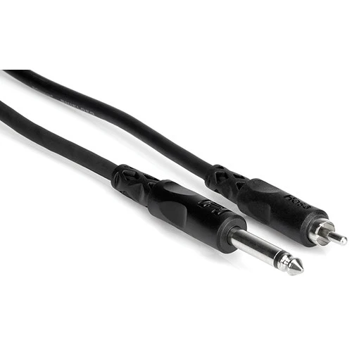 Hosa Technology 1/4" Phone Male to RCA Male Audio Interconnect Cable - 3'